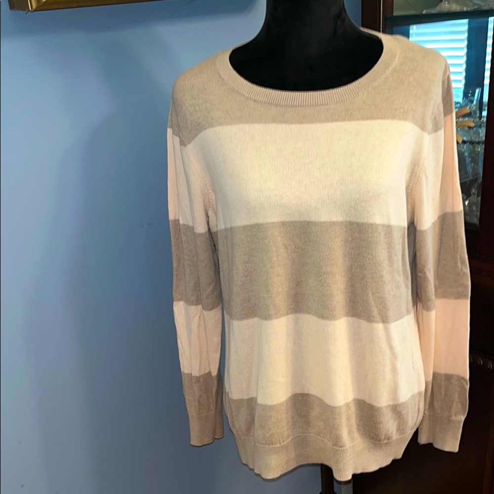 Striped Cotton Lightweight Sweater